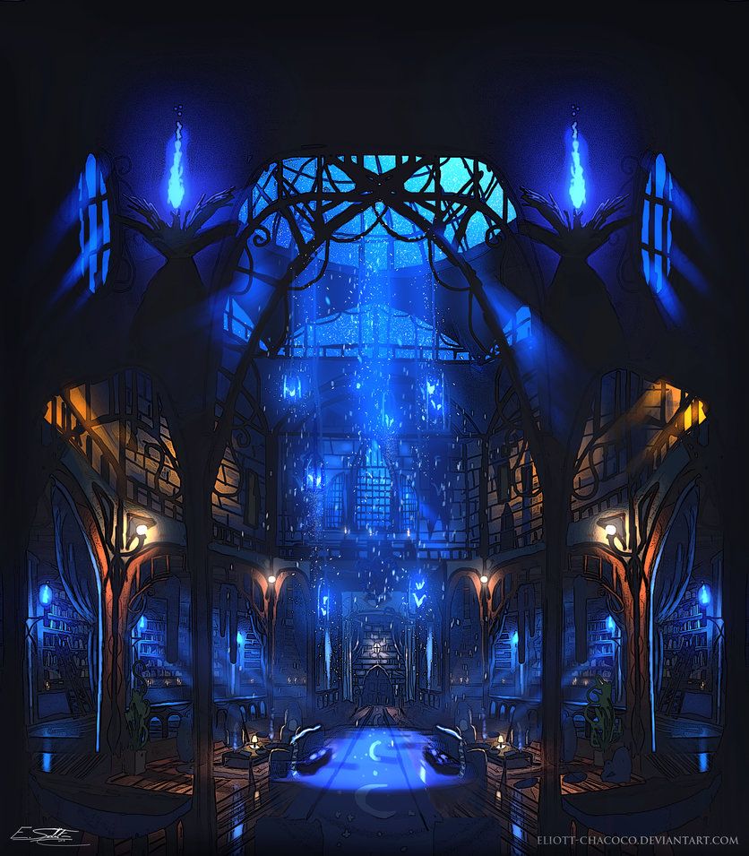 836x955 Painting made by me. Ravenclaw Common Room. : harrypotter