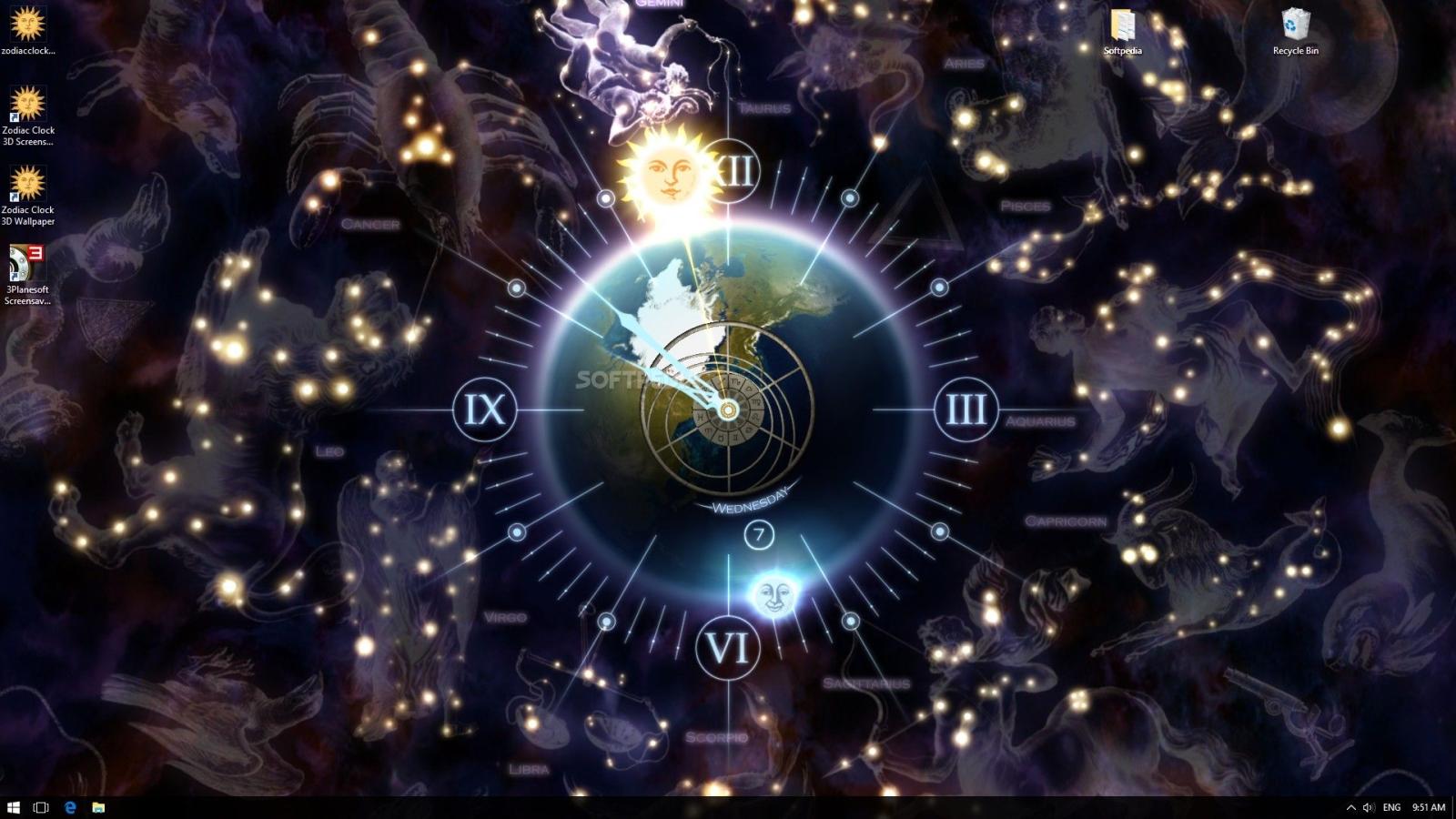 1920x1080 Download Zodiac Clock 3D Screensaver 1.1 Build 8