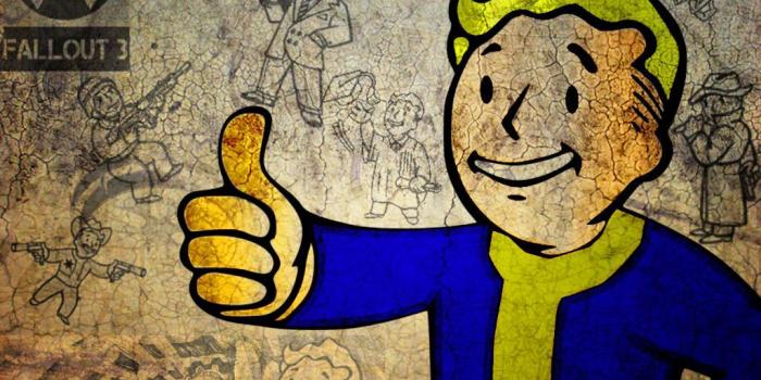 1024x768 Walls of Gaming: Fallout Vault Boy Wallpaper