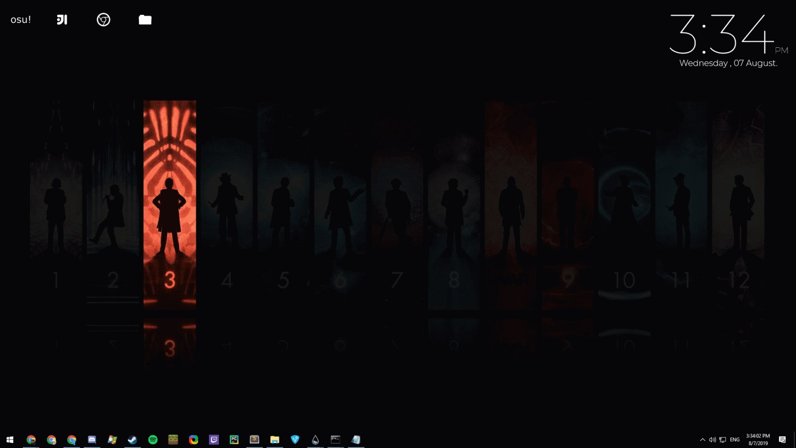 1920x1080 I turned the doctor who image into a working clock : Rainmeter