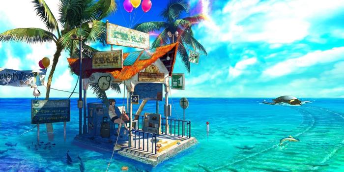 1920x1200 Anime Sea Scenery Free Wallpaper HD #65273 | anime scenery di 2019