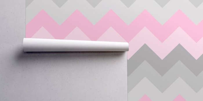 1024x1024 Wallpaper Roll or Sample: Pink Gray Pink Grey Pink Ombre Grey Chevron Gray