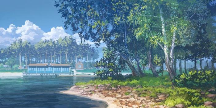 1600x900 Download Anime Sea Scenery Free Wallpaper HD #65273 (1526) Full Size