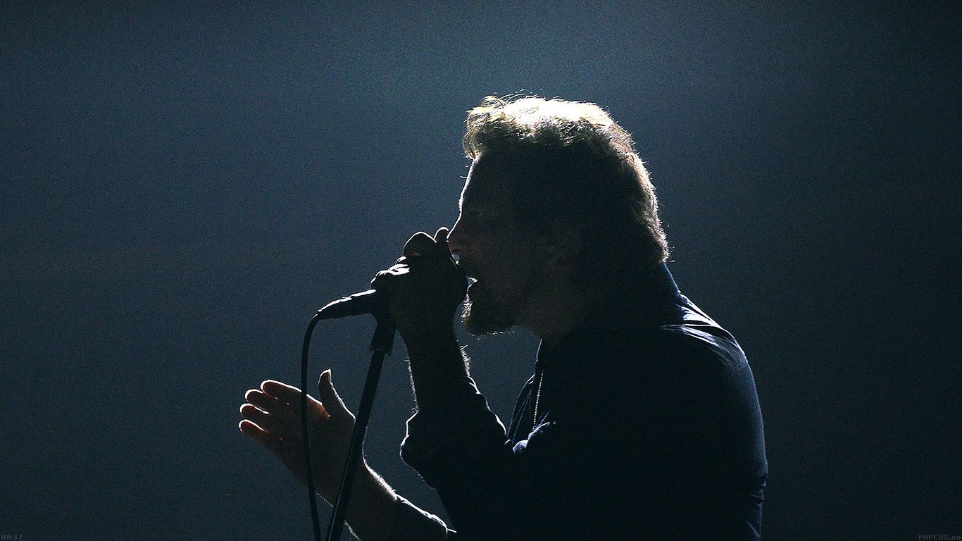 1366x768 wallpaper for desktop, laptop | ha37-pearl-jam-singing-music-face