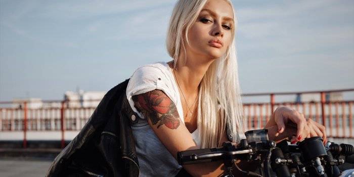4800x3200 Girl on a Motorcycle 4k Ultra HD Wallpaper | Background Image