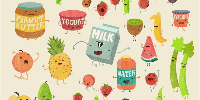 1200x1800 Healthy Snack Party on Behance | Anime in 2019 | Food wallpaper