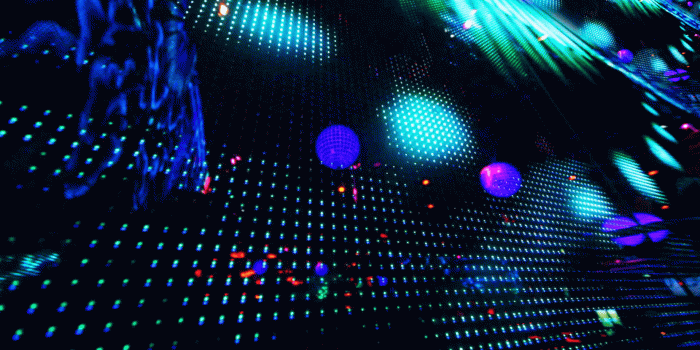 1920x1080 large LED screen size of entire wall with changing picture in nightclub  Stock Video Footage - Storyblocks Video