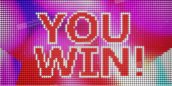 1920x1080 You Win Led Screen Loop Stock Animation Royalty Free Stock Animation