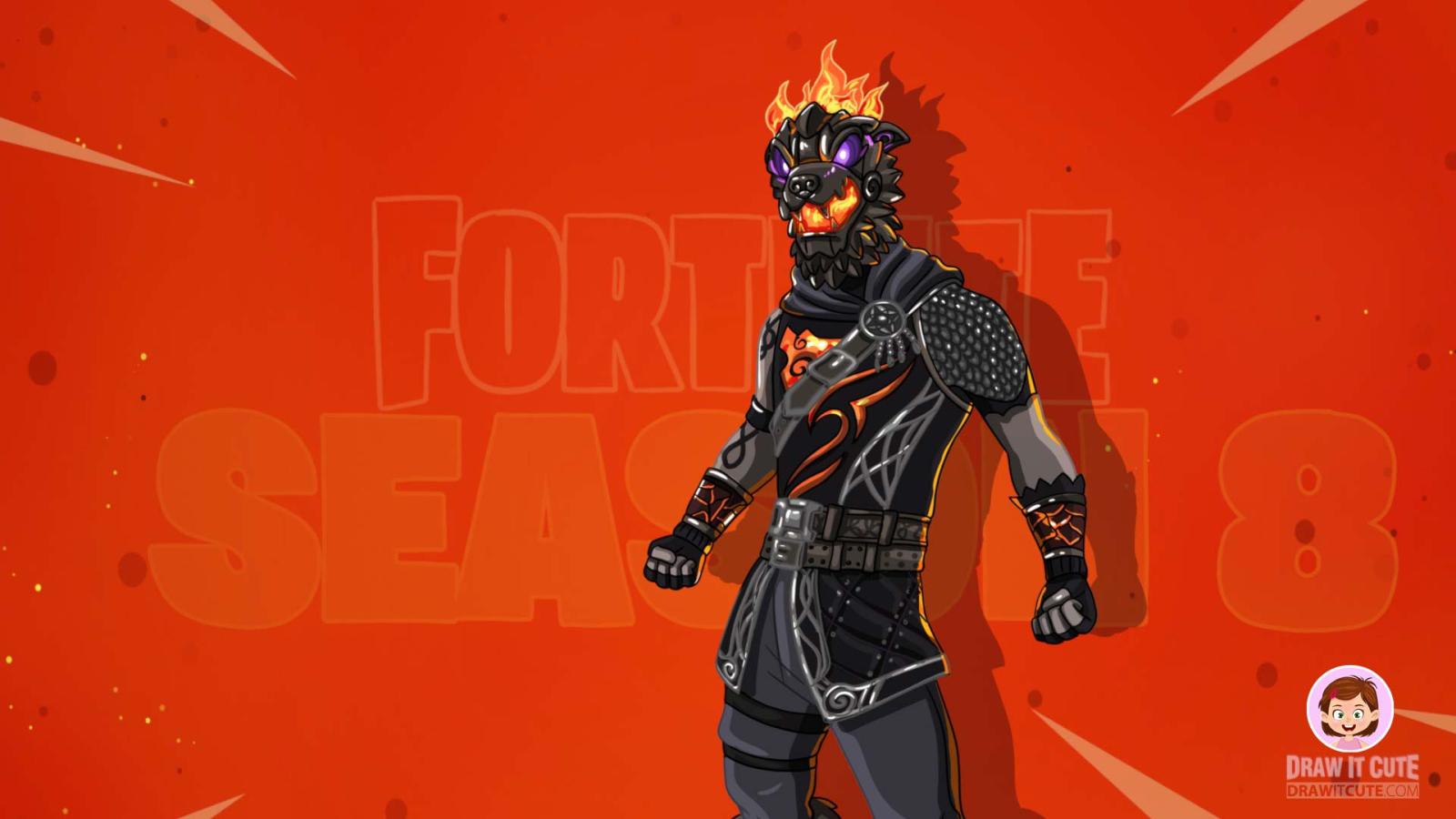 1920x1080 How to draw Molten Battle Hound | Fortnite Season 8 tutorial - Draw
