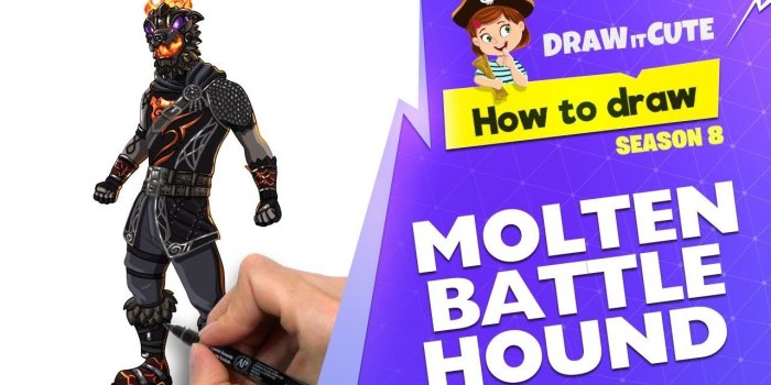 1280x720 ArtStation - How to draw Molten Battle Hound | Fortnite Season 8
