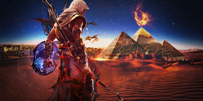 3840x2160 4513874 #fan art #pyramid #Assassins Creed #Assassins Creed: Origins