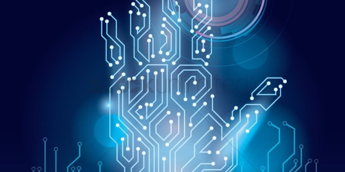 1300x1300 Hand on circuit board wallpaper Vector Image - 1807672 | StockUnlimited