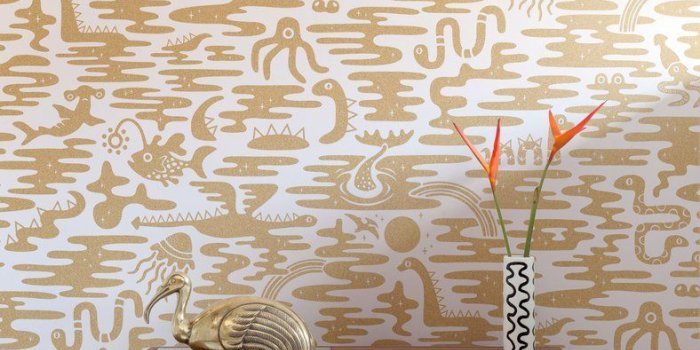 788x1024 Mystic Lagoon Designer Wallpaper by Aimée Wilder. Made in the USA