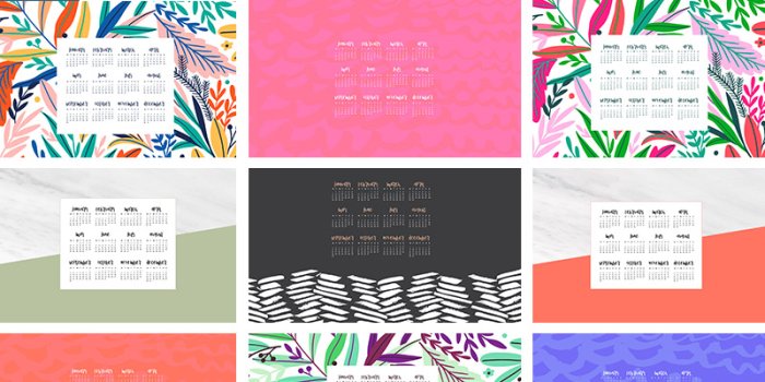 800x1230 FREE 2019 desktop calendars - 12 wallpaper design options!
