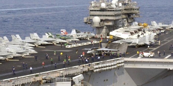 750x1334 Wallpaper US Navy, American aircraft carrier, Japan Maritime Self