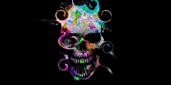 5191x2988 Artistic Colorful Skull, HD Artist, 4k Wallpapers, Images