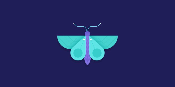 2560x1440 Teal and purple butterfly illustration, butterfly, geometry, blue