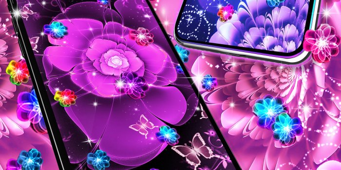 3500x3500 Glowing flowers live wallpaper for Android - APK Download
