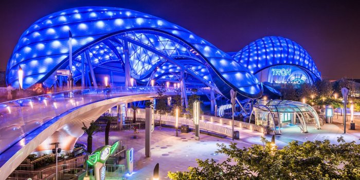 1280x720 Disney Parks After Dark: TRON Lightcycle Power Run Lights Up at