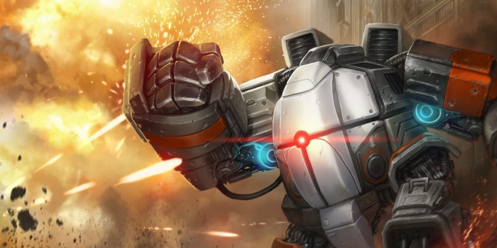 2048x1152 Download wallpaper 2048x1152 bastion, shards of war, robot