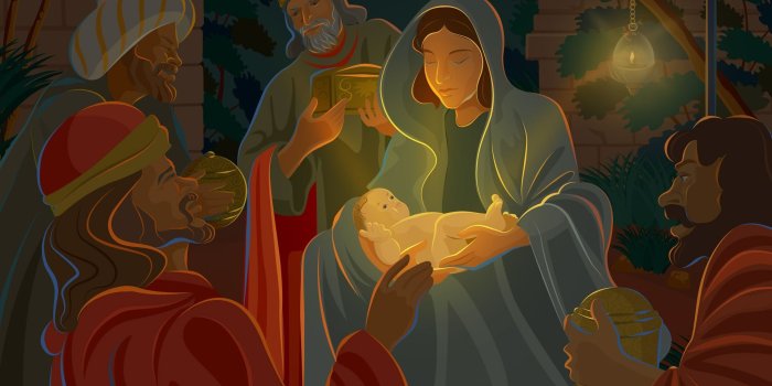 1920x1080 Cartoon Baby Jesus | CHRISTMAS