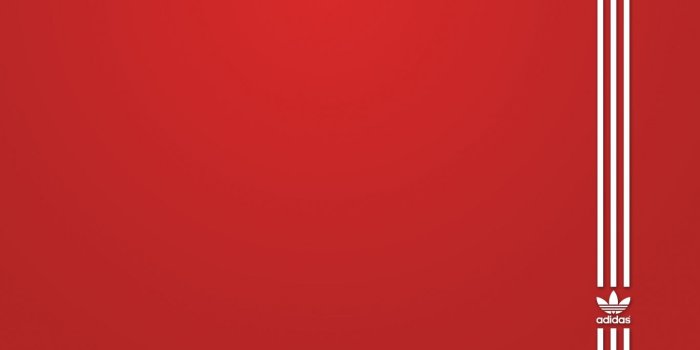1366x768 Download Adidas Red and White Color Logo Symbol Wallpaper