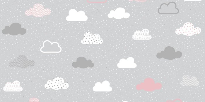1650x1070 Pink and Grey Cloud Wallpaper | Cute Cloud Pattern | MuralsWallpaper