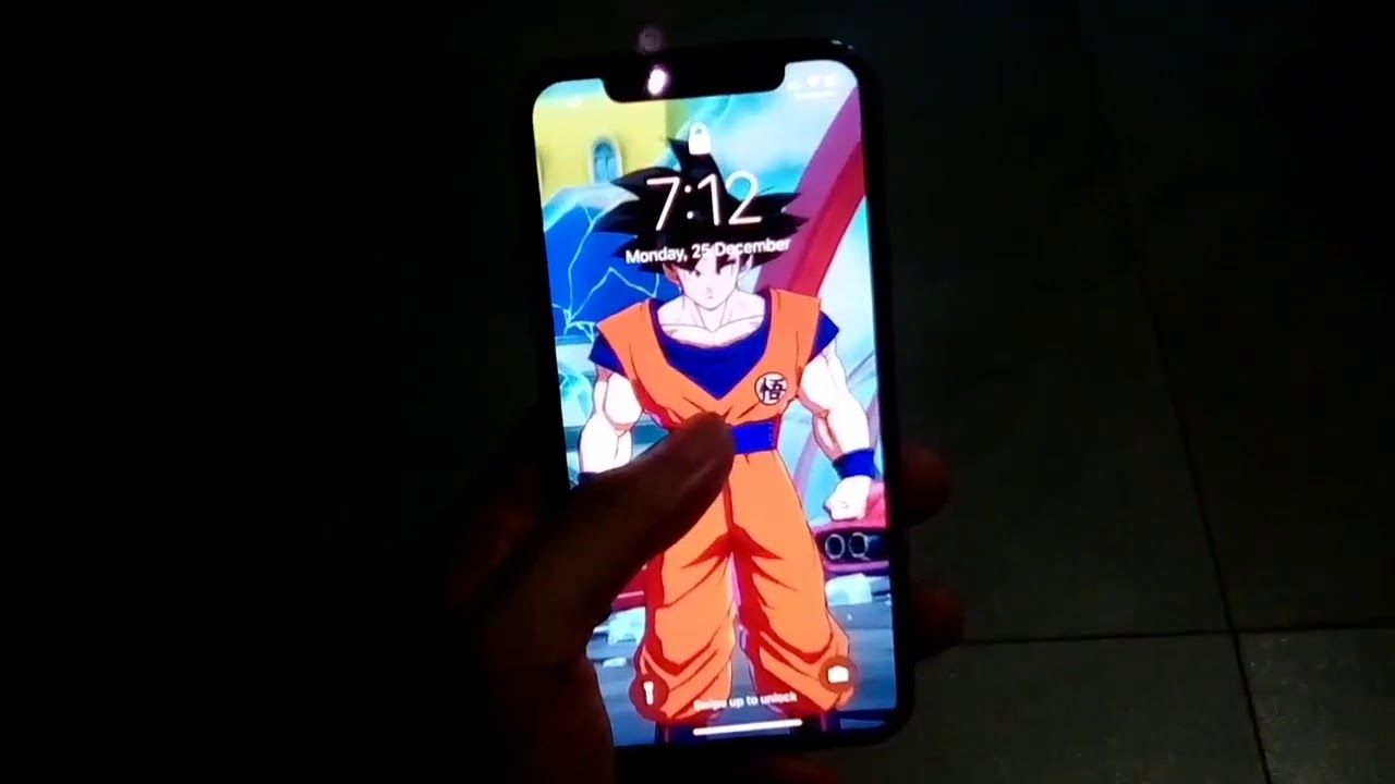 1280x720 Super Saiyan Son Goku as Live Photo Wallpaper on iPhone X