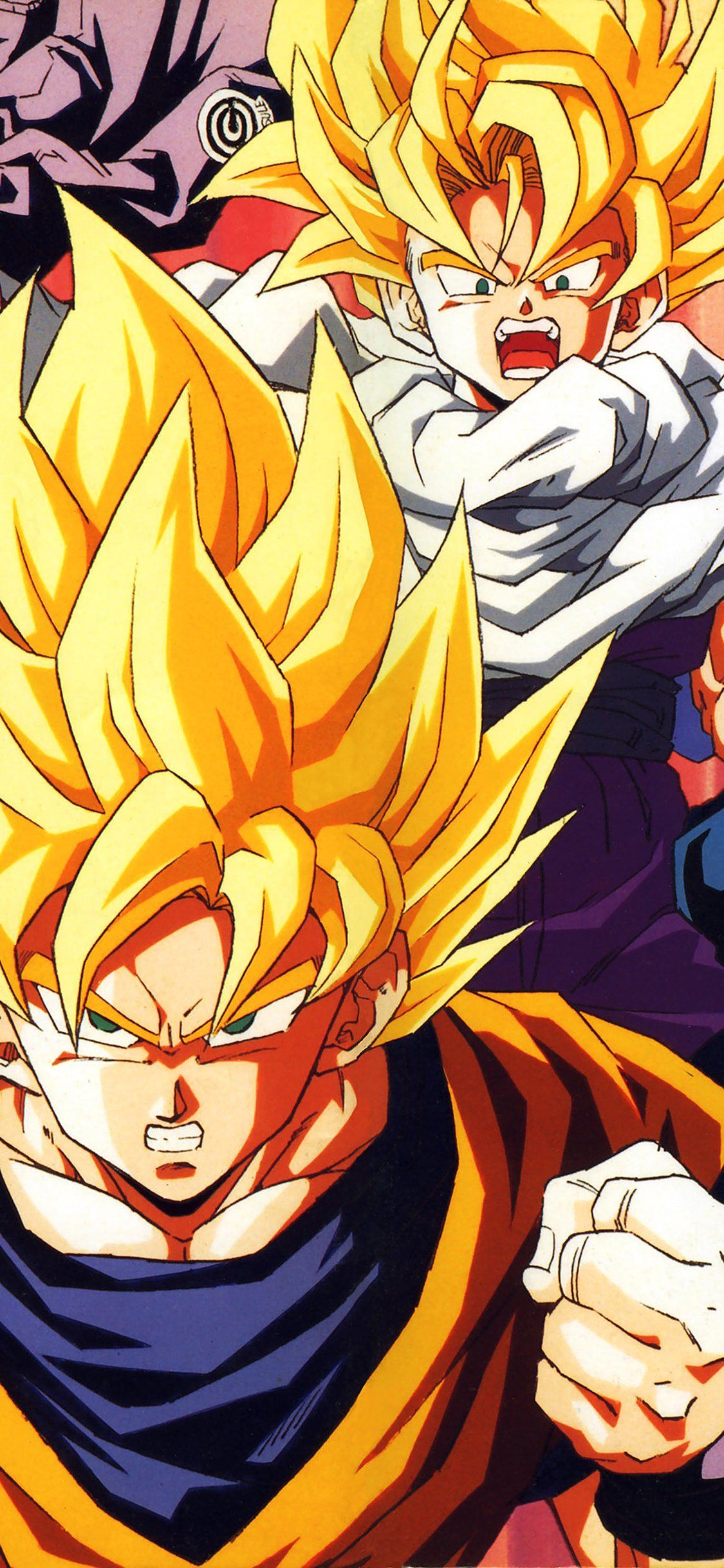 1125x2436 ab92-wallpaper-dragonball-z-goku-fire-anime - Papers.co