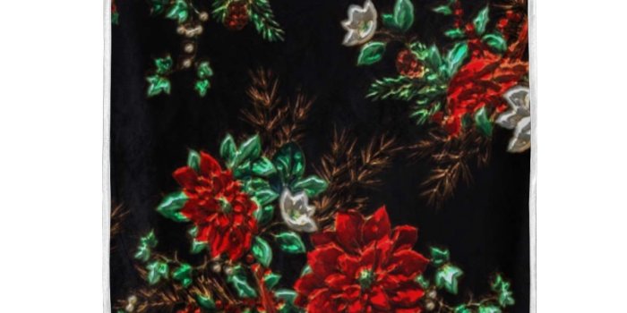 1200x1200 Amazon.com: KEEPDIY Floral Christmas Pattern Blanket-Warm