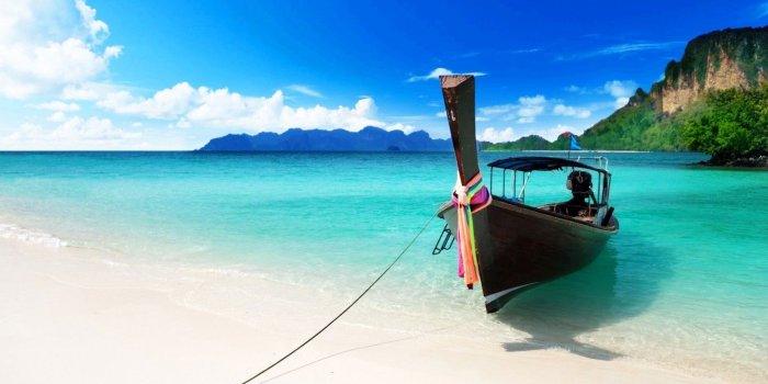 1440x900 caribbean beach boat wide hd wallpaper for backgrounds | Wallpapers