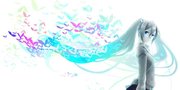 1920x1200 Birds in Hatsune Miku's hair - Vocaloid wallpaper - Anime wallpapers