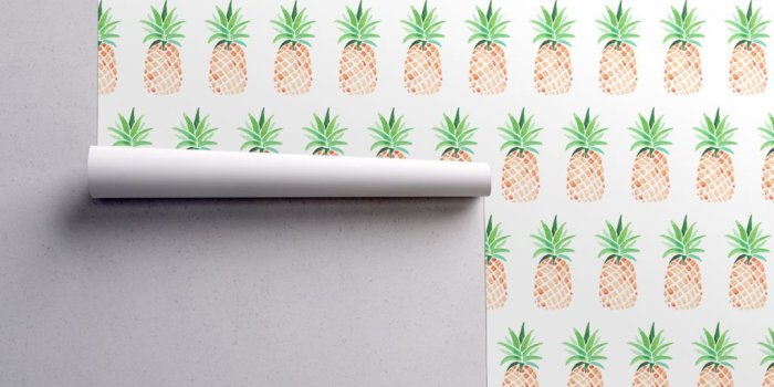 1024x1024 Red Pineapple wallpaper - emeryallardsmith - Spoonflower