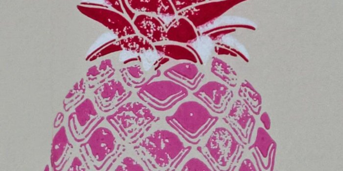 1500x2250 'Pineapple' Contemporary, Traditional Wallpaper in Red/Pink