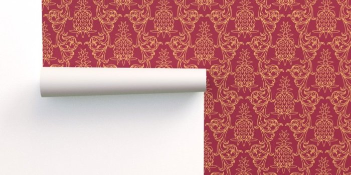 1024x1024 victorian acanthus leaf border and pineapple on Isobar by