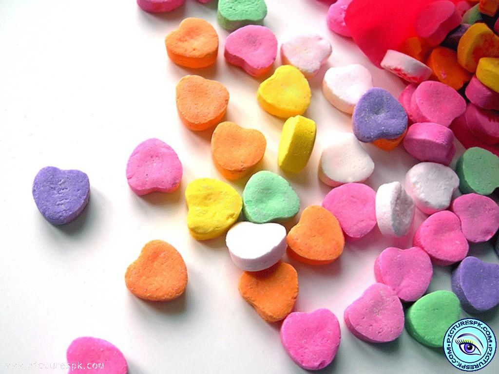 1024x768 Download View Colourful Candy Heart Picture Wallpaper in 1024x768