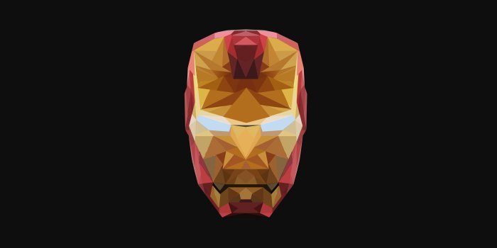 3840x2160 Wallpaper 4k 4k Iron Man Low Poly 4k Wallpapers Behance - Iron Man