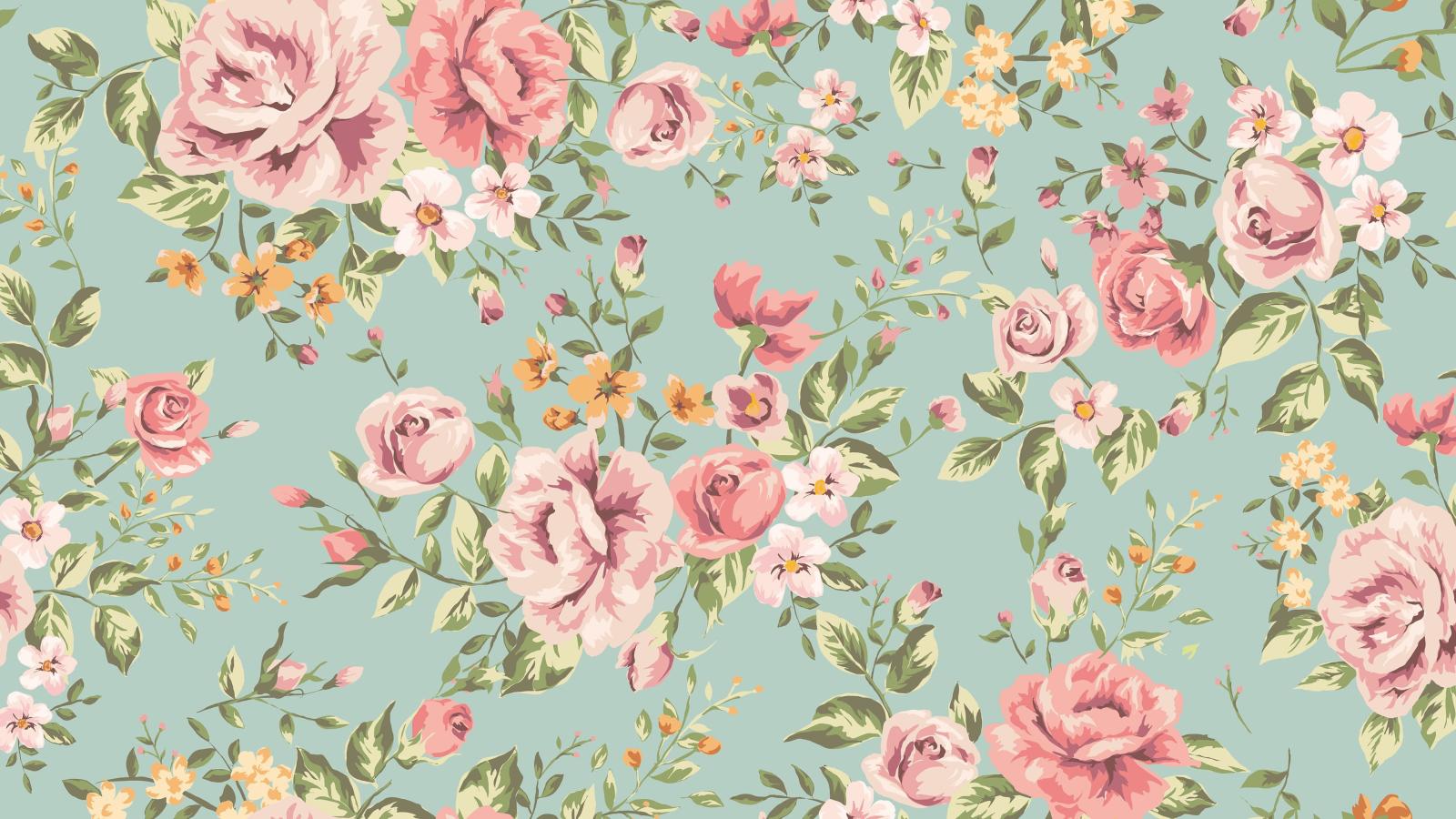 3840x2160 Vintage Floral Pattern UHD 4K Wallpaper | Pixelz