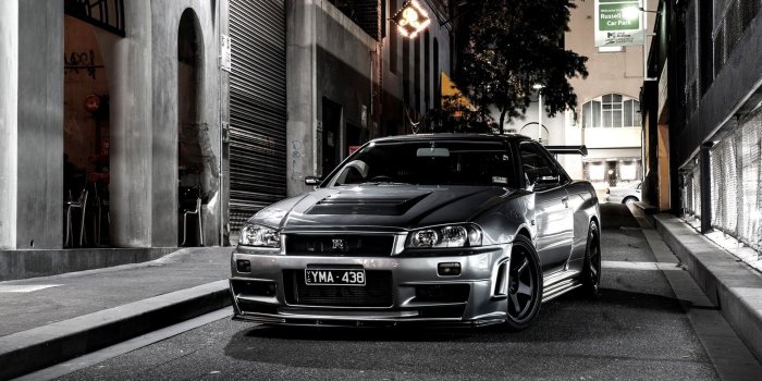 1920x1080 Download wallpaper 1920x1080 nissan, auto, black, street hd background