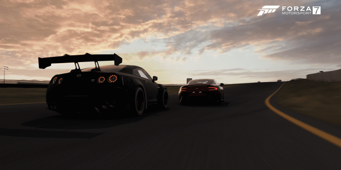 1920x1080 Black Nissan GTR R35 overtaking Aston Martin HD Wallpaper