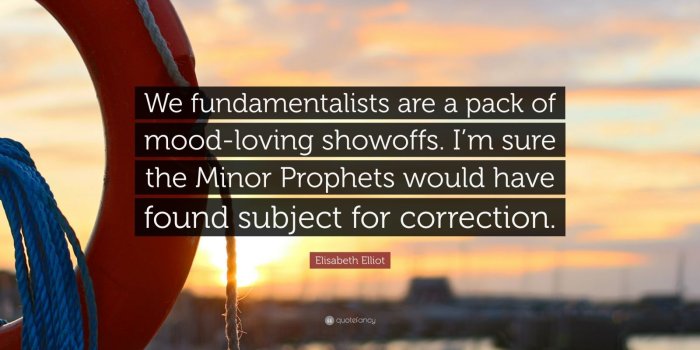 1600x900 Elisabeth Elliot Quote: “We fundamentalists are a pack of mood