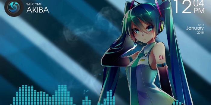 1280x720 Hatsune Miku concert effect BY AKIBA ILLUSION - Wallpaper Engine