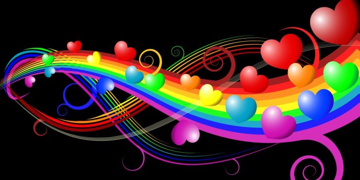 1920x1200 Colorful Hearts Wallpaper For Android #teO | Awesomeness | Rainbow