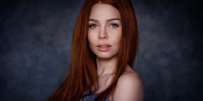 2560x1440 Download 2560x1440 Wallpaper Red Head, Women, Model Portrait, Dual