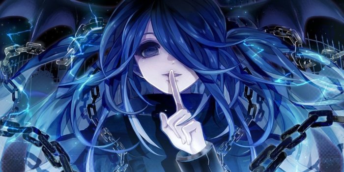 1244x700 Anime series character Blue Hair Ophelia blue hair eyes girl