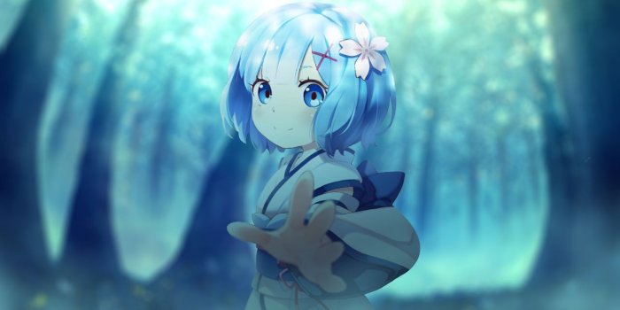 1280x720 Wallpaper Rem, Anime girl, Blue eyes, Re:Zero, Anime, #13360