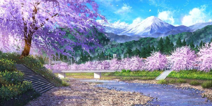 1920x1080 Cool Anime Landscape Wallpaper - anime wallpaper