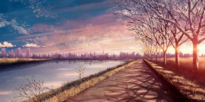 1280x720 anime scenery sunset wallpaper | Anime Landscapes | Anime scenery
