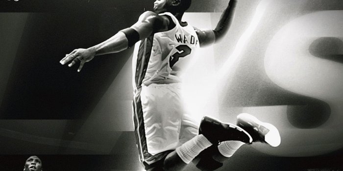 1242x2208 Dwyane Wade Dunk NBA Flash Sports Black And White Android Wallpaper