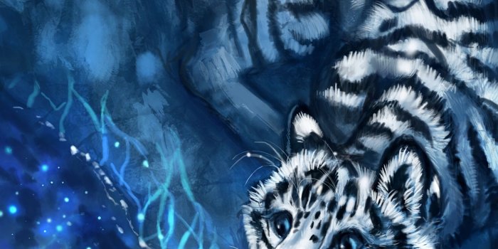 1440x2560 Download wallpaper 1440x2560 tiger, mouse, cub, art, animals, cute